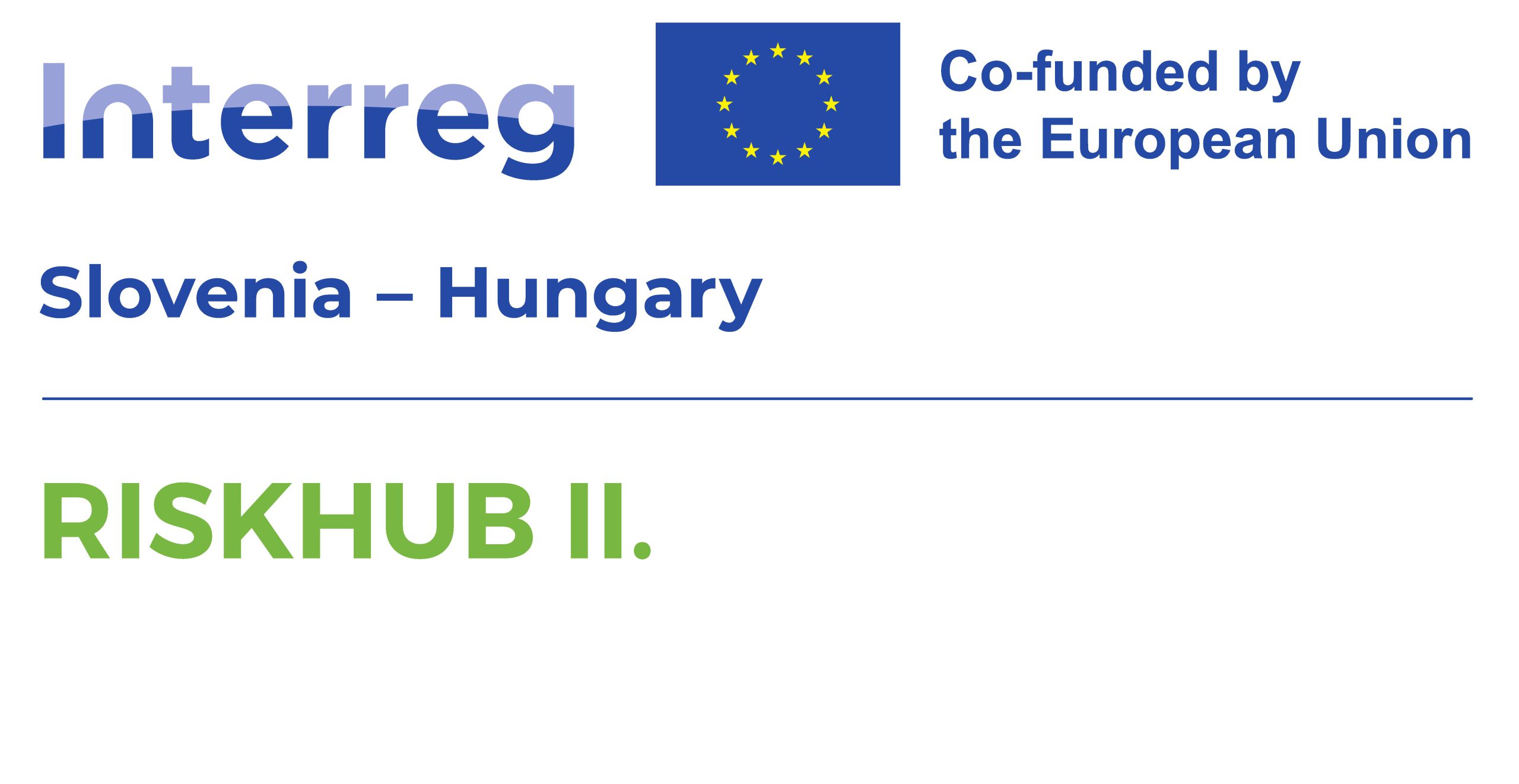RISKHUB II. Project logo Slovenia-Hungary_EN_color