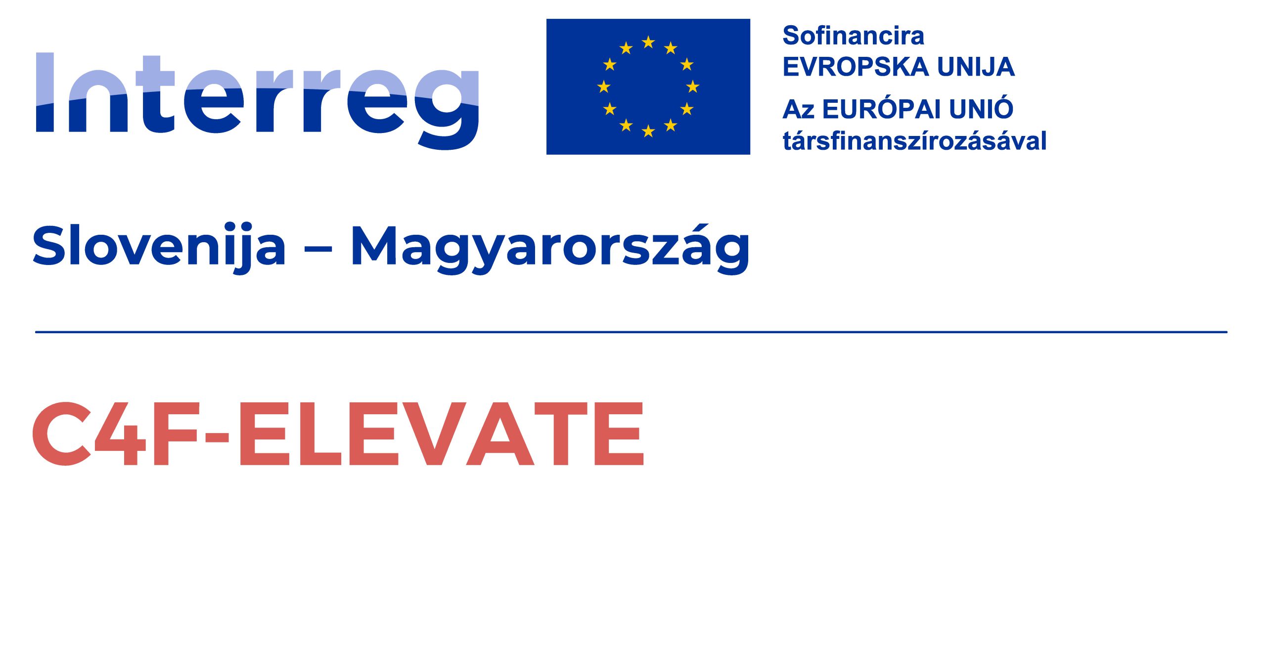 C4F-ELEVATE Project logo Slovenia-Hungary_bilingual_color